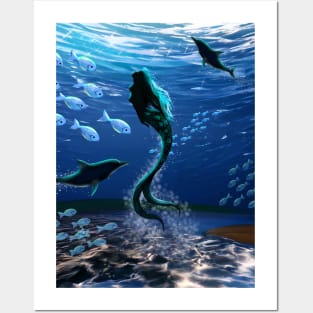 Mermaid Magical Ocean Spirit Posters and Art